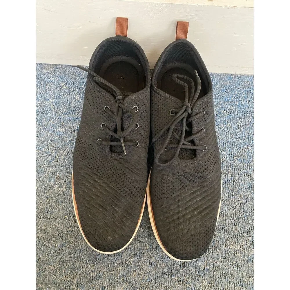 Vance Co men 13 knit outer tie up casual shoe w/memory foam insole black